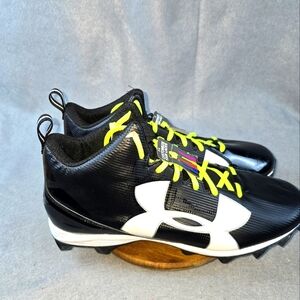 Under Armour Crusher RM Mens Size 16 Shoes Black White Football Cleats